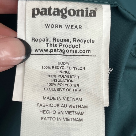 Patagonia Radalie puffer jacket emerald green medium RARE - Picture 11 of 11